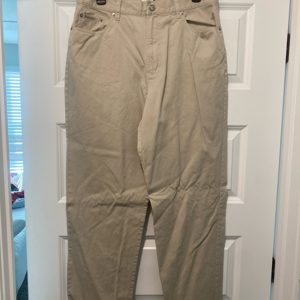 Calvin Klein Jeans Ladies Classic Tan Khaki Pants